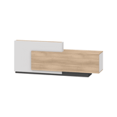 Helmer Wooden Large Office Reception Counter Desk with Storage - Gavisco Office Furniture